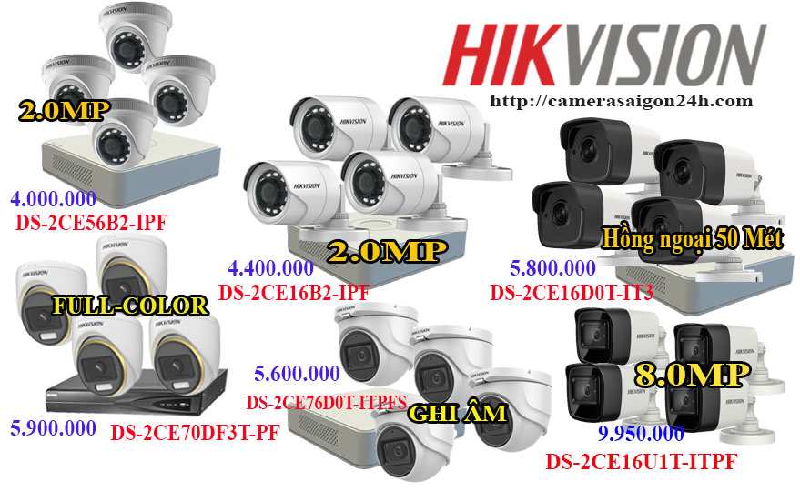 Lắp camera hikvision trọn bộ giá rẻ chất lượng
