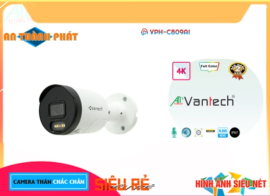 Lắp đặt camera VPH-C809AI Hình Ảnh Đẹp VanTech