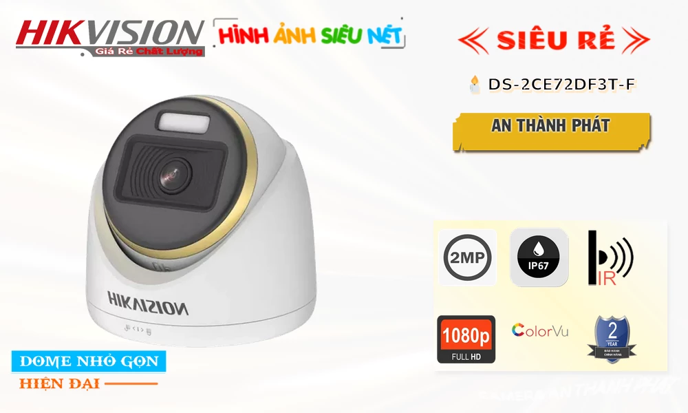 Camera Full Color Hikvision DS-2CE72DF3T-F