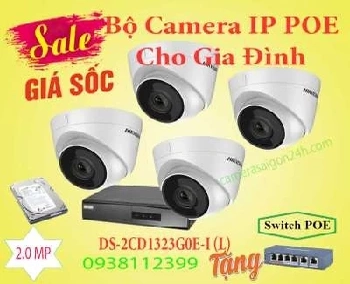 Bộ Camera Quan Sát IP POE Dành Cho Gia Đình, lắp camera quan sát IP POE dành cho gia đình, camera quan sát  ip poe, camera IP POE