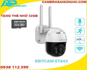 Lắp đặt camera tân phú Camera Ip Wifi Ebitcam ET843                                                                                               