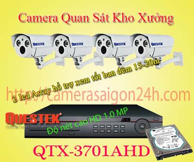 Lắp đặt camera quan sát giá rẻ camera quan sát cho kho bãi QTX-3701AHD