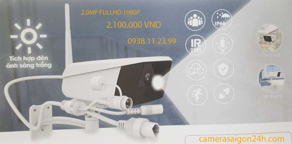 Camera EbitCam EB03 IP 2MP Wifi lắp ngoài trời Camera EbitCam IP EB03 2MP Wifi lắp ngoài trời, hồng ngoại 4 Led 40m, Phát hiện chuyển động Tặng kèm thẻ nhớ tùy chọn Camera wifi Ebitcam EB03 