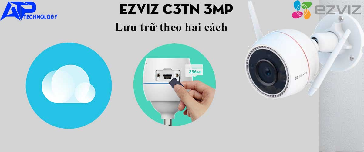 Lắp camera wifi EZVIZ C3TN 3MP luu tru theo hai cach