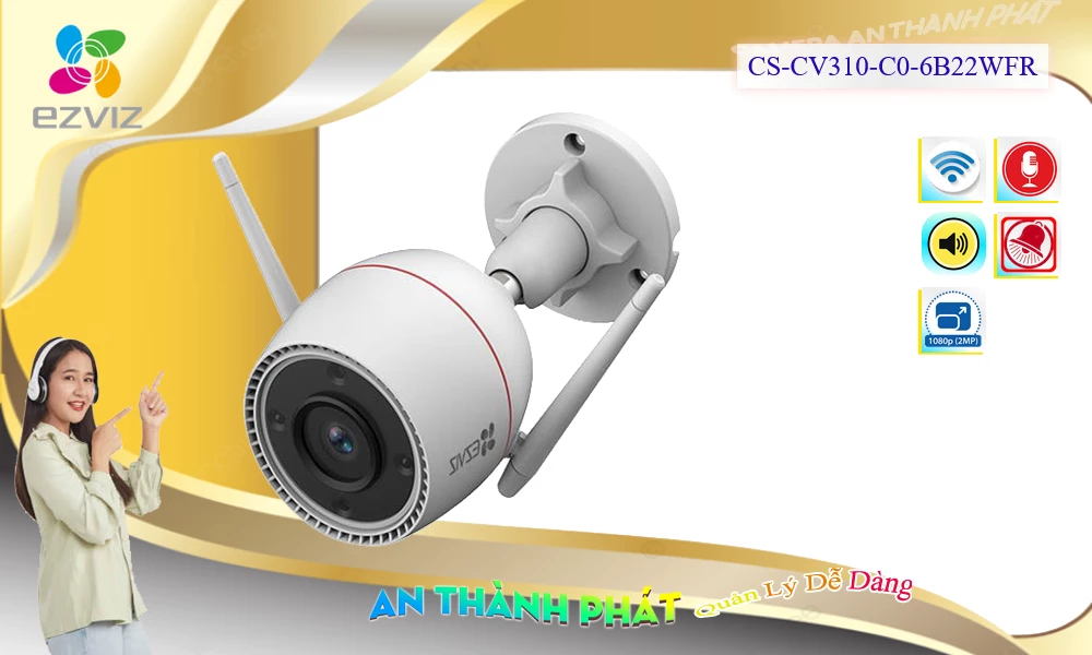 Camera CS-CV310-C0-6B22WFR  Wifi Ezviz Giá rẻ ✅