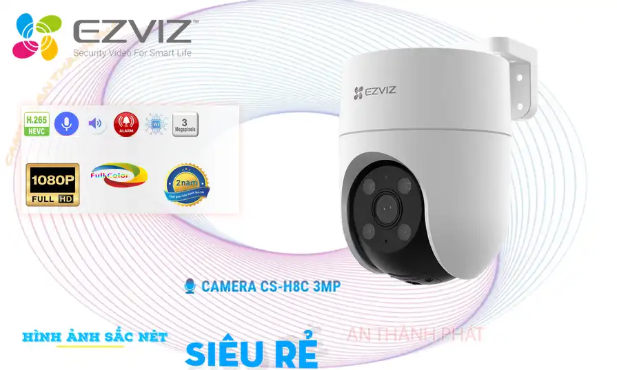 CS-H8C 2K 3MP Camera Wifi Ezviz Thiết kế Đẹp