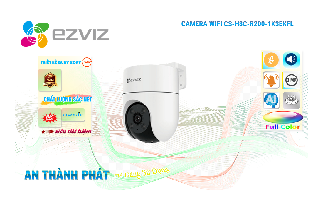 Camera Wifi Ezviz CS-H8c-R200-1K3EKFL