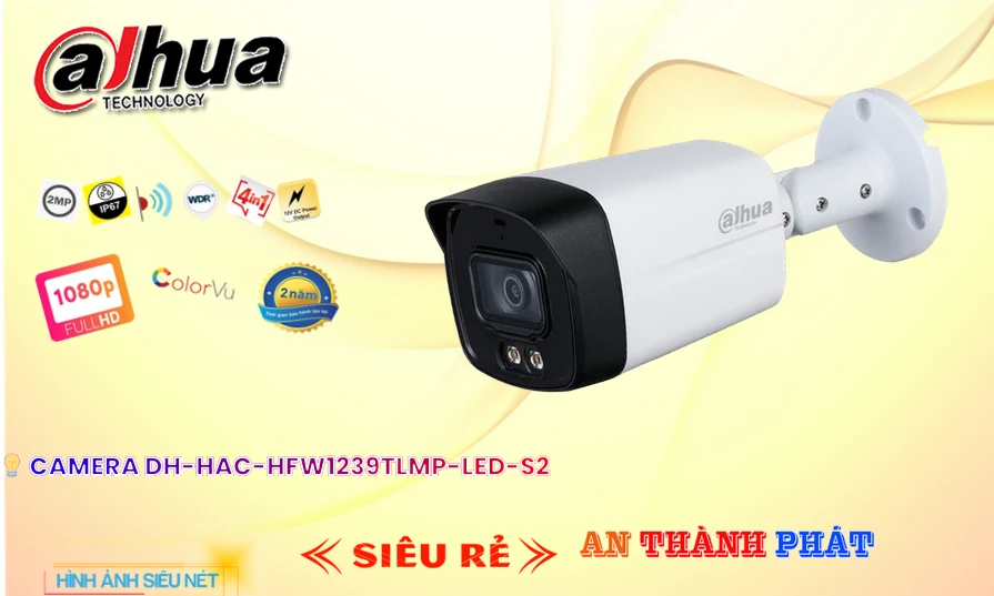 Camera Dahua DH-HAC-HFW1239TLMP-LED-S2 Tiết Kiệm Camera Dahua DH-HAC-HFW1239TLMP-LED-S2 Tiết Kiệm
