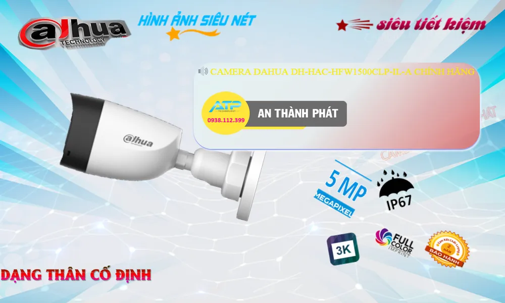 DH-HAC-HFW1500CLP-IL-A Sắc Nét Dahua DH-HAC-HFW1500CLP-IL-A Sắc Nét Dahua