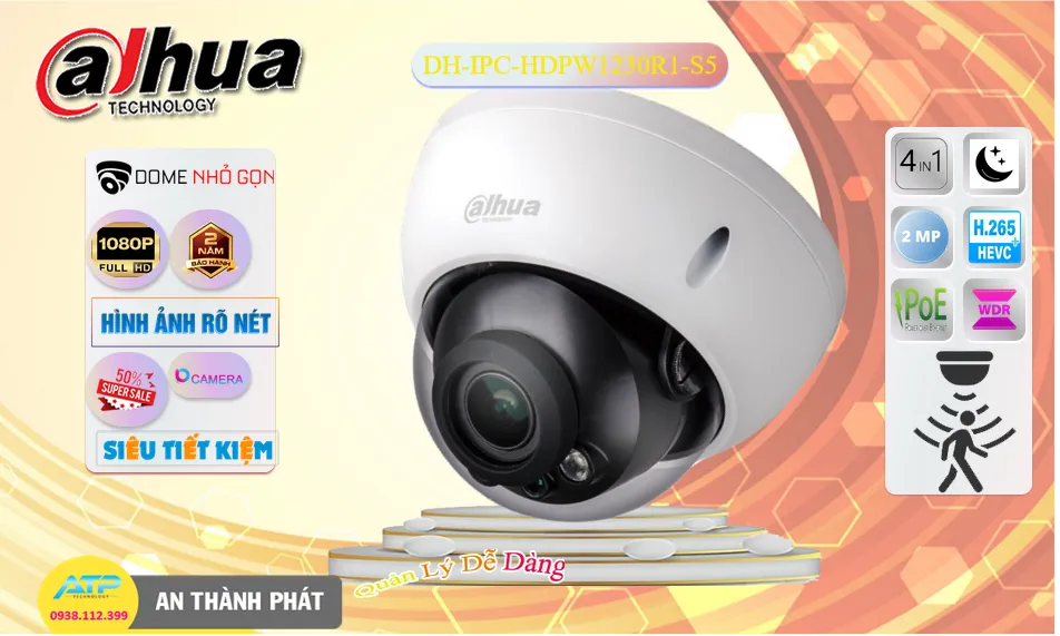 Camera Dahua DH-IPC-HDPW1230R1-S5 Camera Dahua DH-IPC-HDPW1230R1-S5