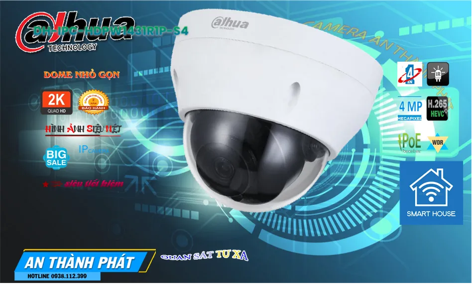 Camera Dahua DH-IPC-HDPW1431R1P-S4