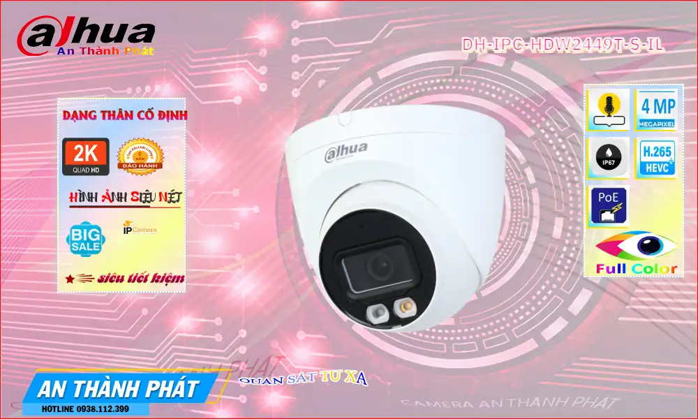 thông số camera quan sát dahua DH-IPC-HDW2449T-S-IL