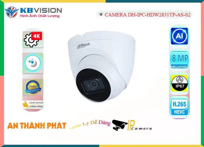 DH-IPC-HDW2831TP-AS-S2 Camera Dahua ✅