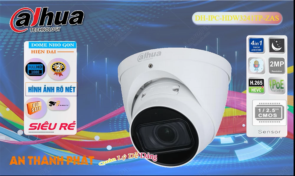 Camera Dahua DH-IPC-HDW3241TP-ZAS Camera Dahua DH-IPC-HDW3241TP-ZAS