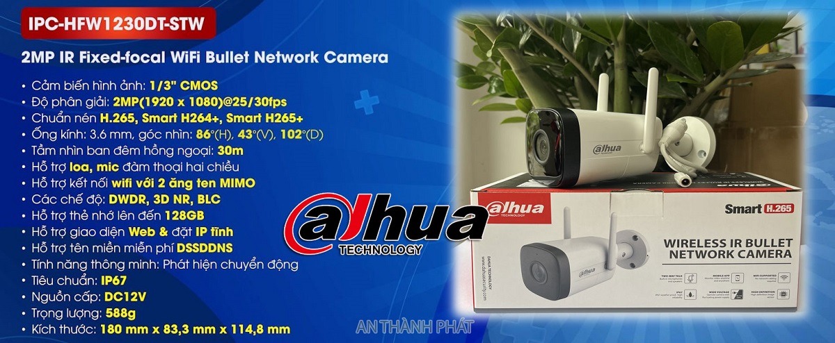 DH-IPC-HFW1230DT-STW camera wifi dahua ngoài tròi