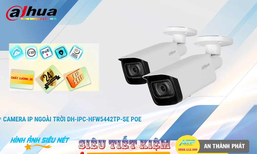 DH-IPC-HFW5442TP-SE sắc nét Dahua DH-IPC-HFW5442TP-SE sắc nét Dahua