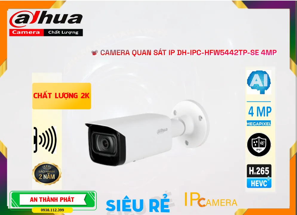 DH-IPC-HFW5442TP-SE sắc nét Dahua DH-IPC-HFW5442TP-SE sắc nét Dahua