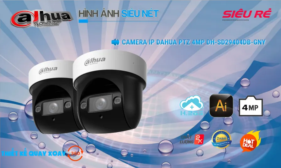 ✲ Camera Cấp Nguồ Qua Dây Mạng Chức năng chuyên dụng chế độ riêng tư khanh vùng khi xâm nhập DH-SD29404DB-GNY Dahua ✲ Camera Cấp Nguồ Qua Dây Mạng Chức năng chuyên dụng chế độ riêng tư khanh vùng khi xâm nhập DH-SD29404DB-GNY Dahua
