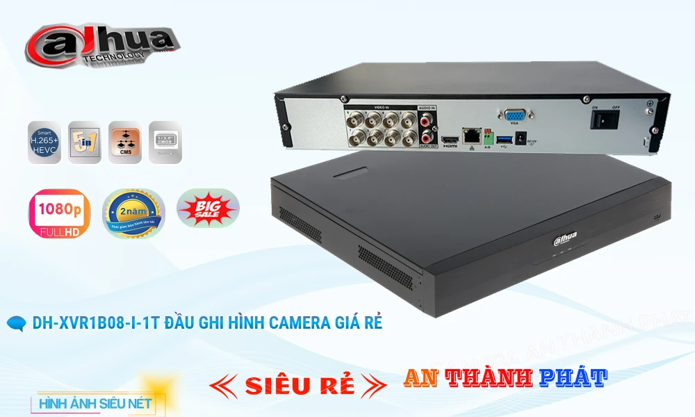 DH-XVR1B08-I-1TThiết Bị Ghi Hình Chất Lượng Dahua