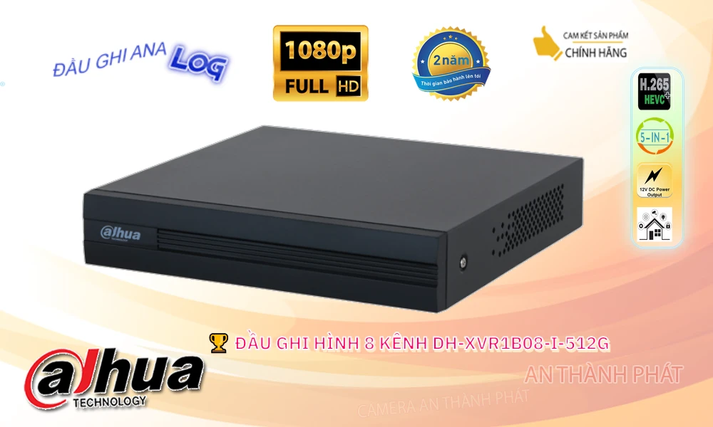 Đầu ghi Dahua DH-XVR1B08-I-512G Mẫu Đẹp Đầu ghi Dahua DH-XVR1B08-I-512G Mẫu Đẹp