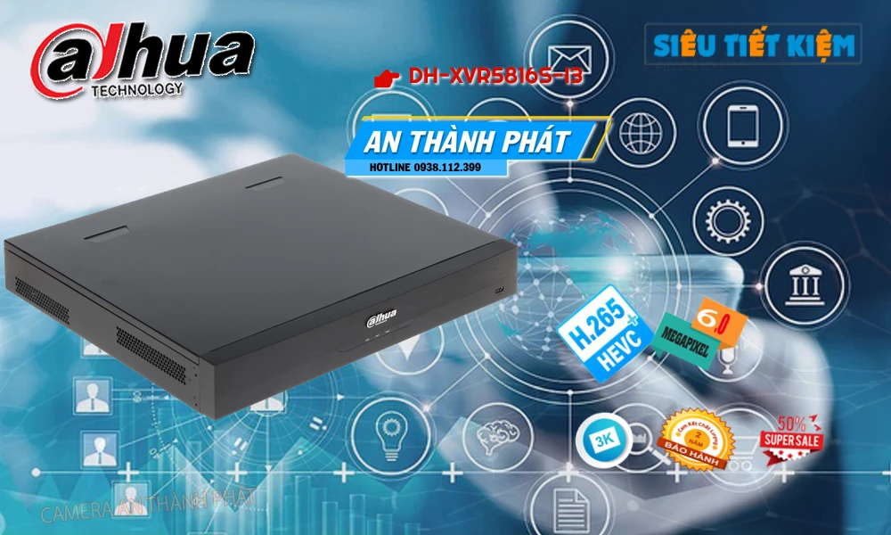 DH-XVR5816S-I3 Đầu Thu Dahua DH-XVR5816S-I3 Đầu Thu Dahua