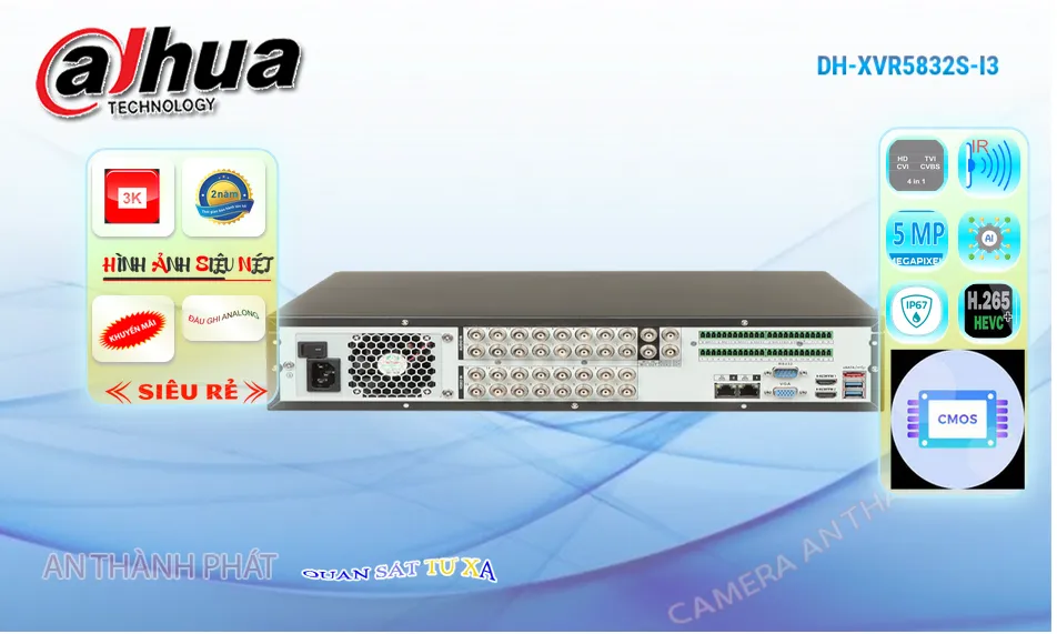 Đầu ghi Dahua DH-XVR5832S-I3 Đầu ghi Dahua DH-XVR5832S-I3