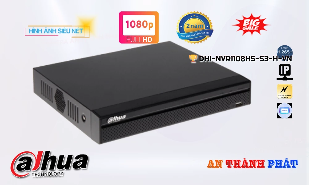 Dahua DHI-NVR1108HS-S3-H-VN Sắc Nét