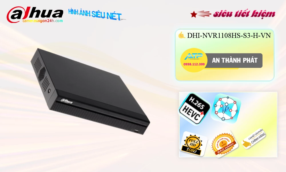 Dahua DHI-NVR1108HS-S3-H-VN Sắc Nét