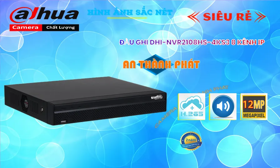 Đầu Ghi Dahua Thiết kế Đẹp DHI-NVR2108HS-4KS3