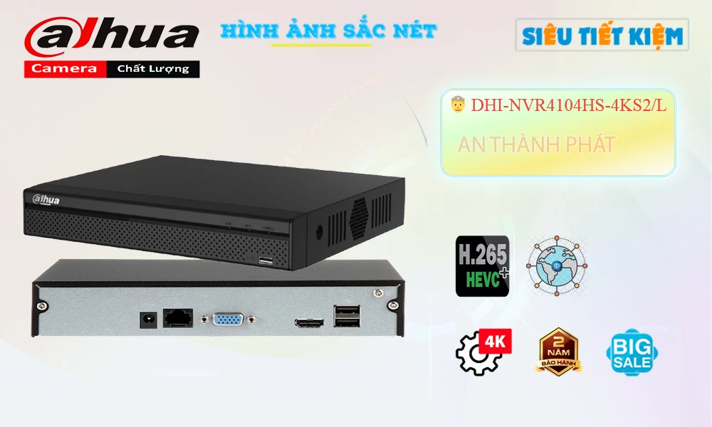 DHI-NVR4104HS-4KS2/L Đầu Ghi Dahua