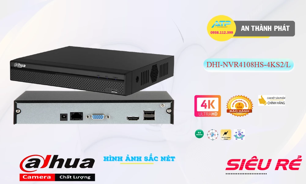 DHI-NVR4108HS-4KS2/L Sắc Nét Dahua DHI-NVR4108HS-4KS2/L Sắc Nét Dahua