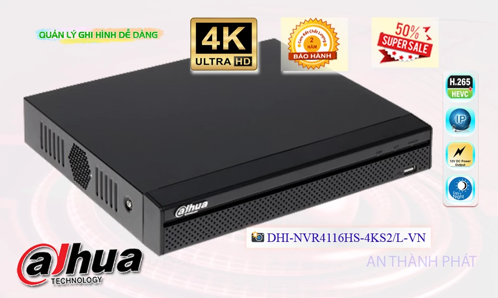 Đầu Thu DHI-NVR4116HS-4KS2/L-VN Dahua