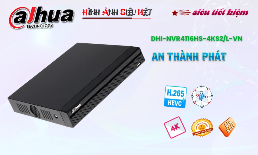 Đầu Thu DHI-NVR4116HS-4KS2/L-VN Dahua
