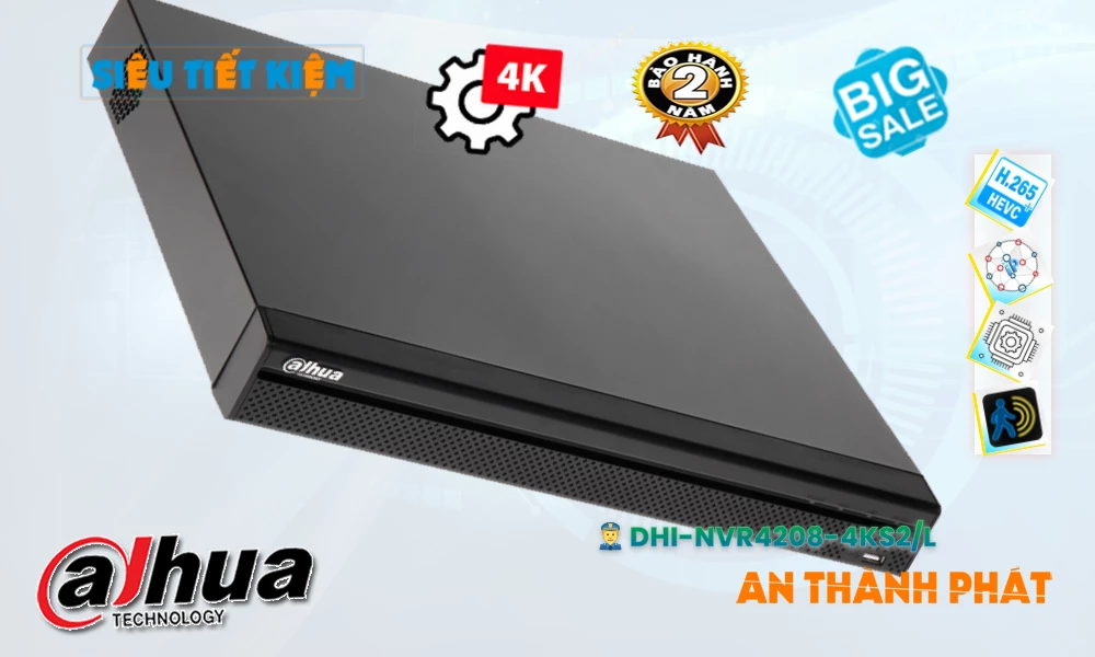 DHI-NVR4208-4KS2/L Đầu Thu Dahua DHI-NVR4208-4KS2/L Đầu Thu Dahua