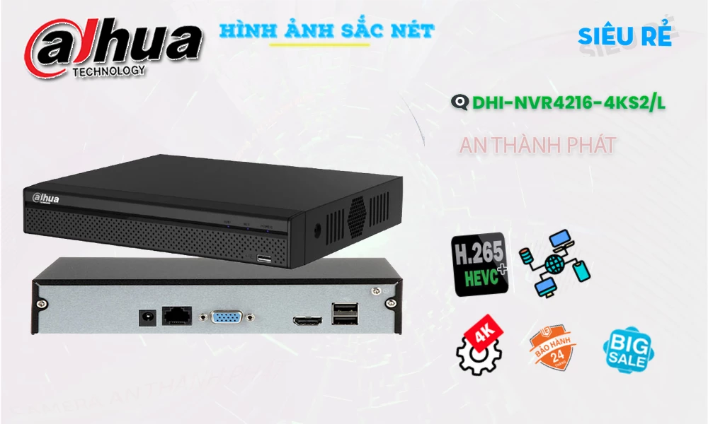 DHI-NVR4216-4KS2/L Dahua giá rẻ chất lượng cao DHI-NVR4216-4KS2/L Dahua giá rẻ chất lượng cao