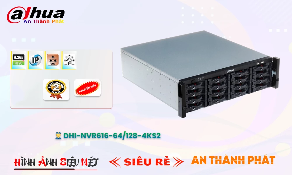 Đầu Thu DHI-NVR616-64-128-4KS2 Dahua