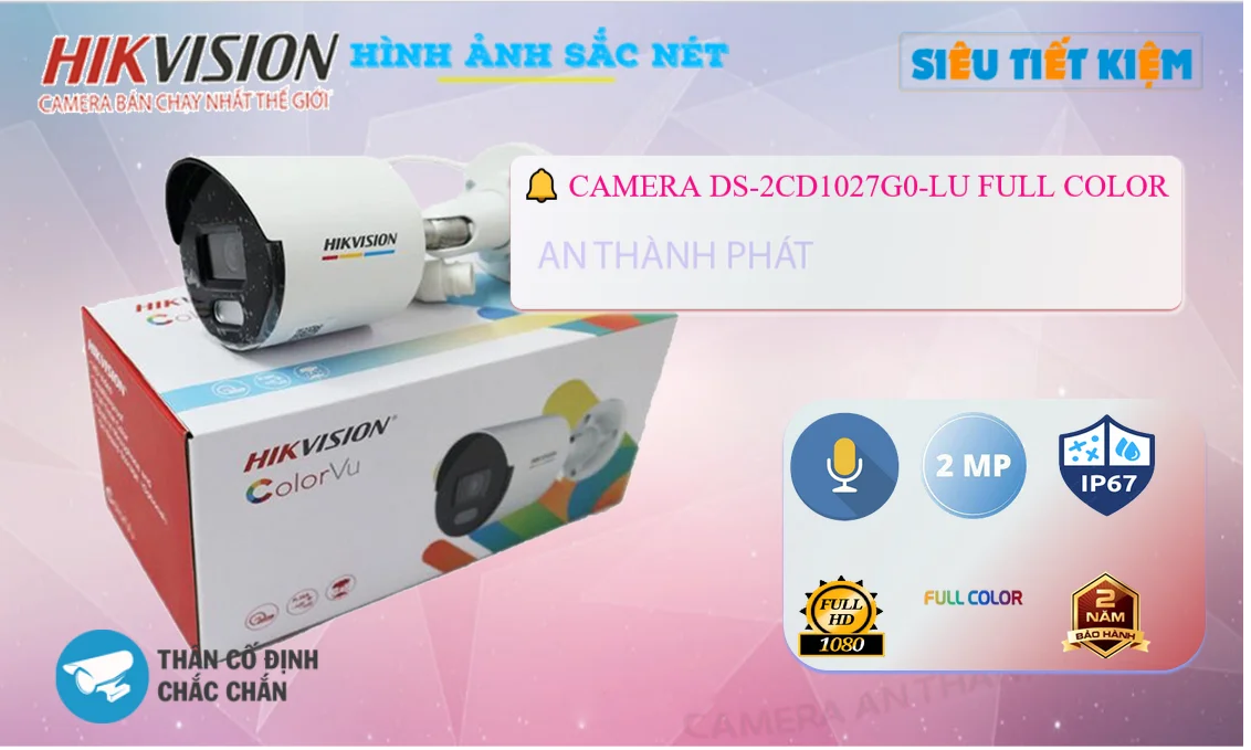 Camera Hikvision Full Color DS-2CD1027G0-LU
