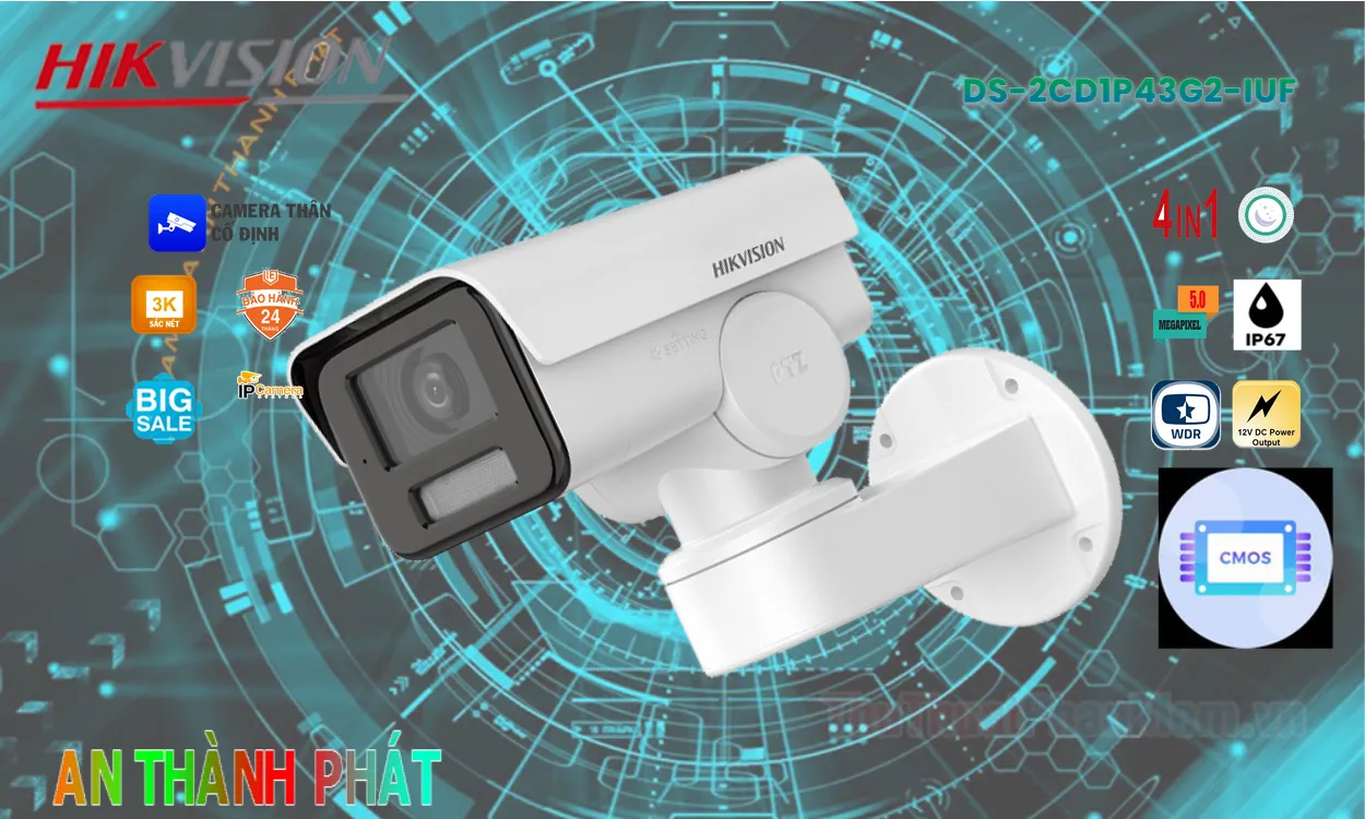 Camera Hikvision Thiết kế Đẹp DS-2CD1P43G2-IUF Camera Hikvision Thiết kế Đẹp DS-2CD1P43G2-IUF