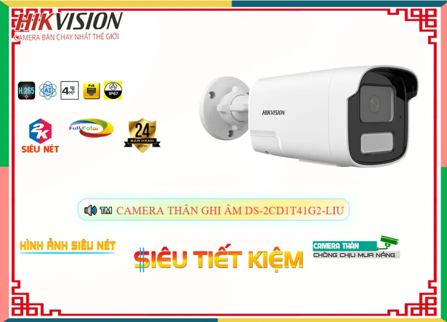 DS-2CD1T41G2-LIU sắc nét Hikvision DS-2CD1T41G2-LIU sắc nét Hikvision