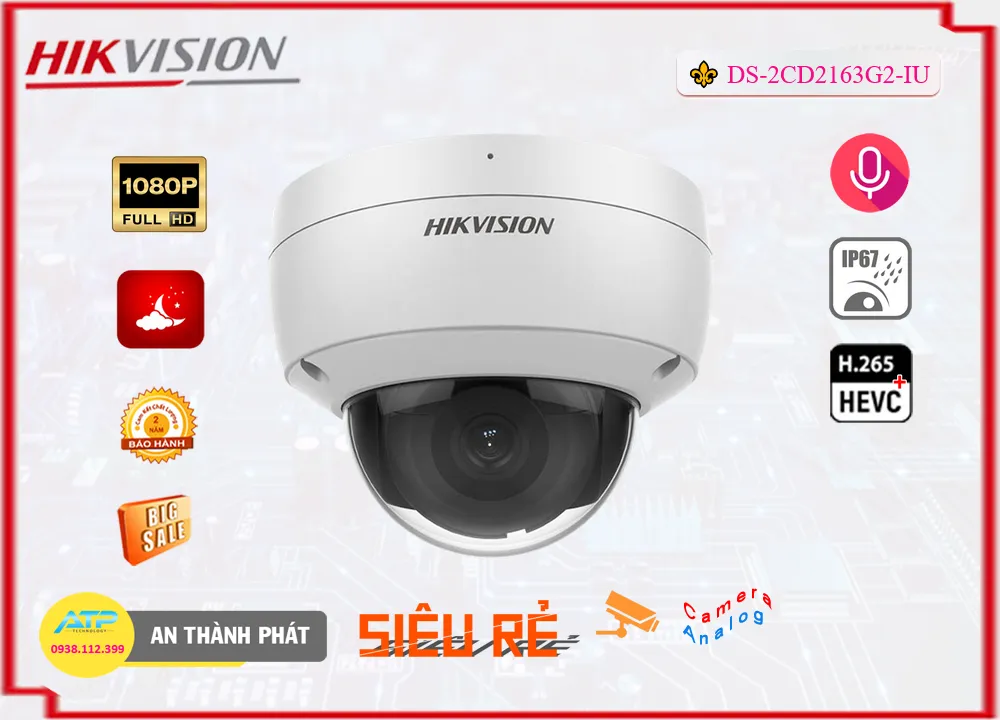 DS-2CD2163G2-IU Camera  Hikvision Mẫu Đẹp