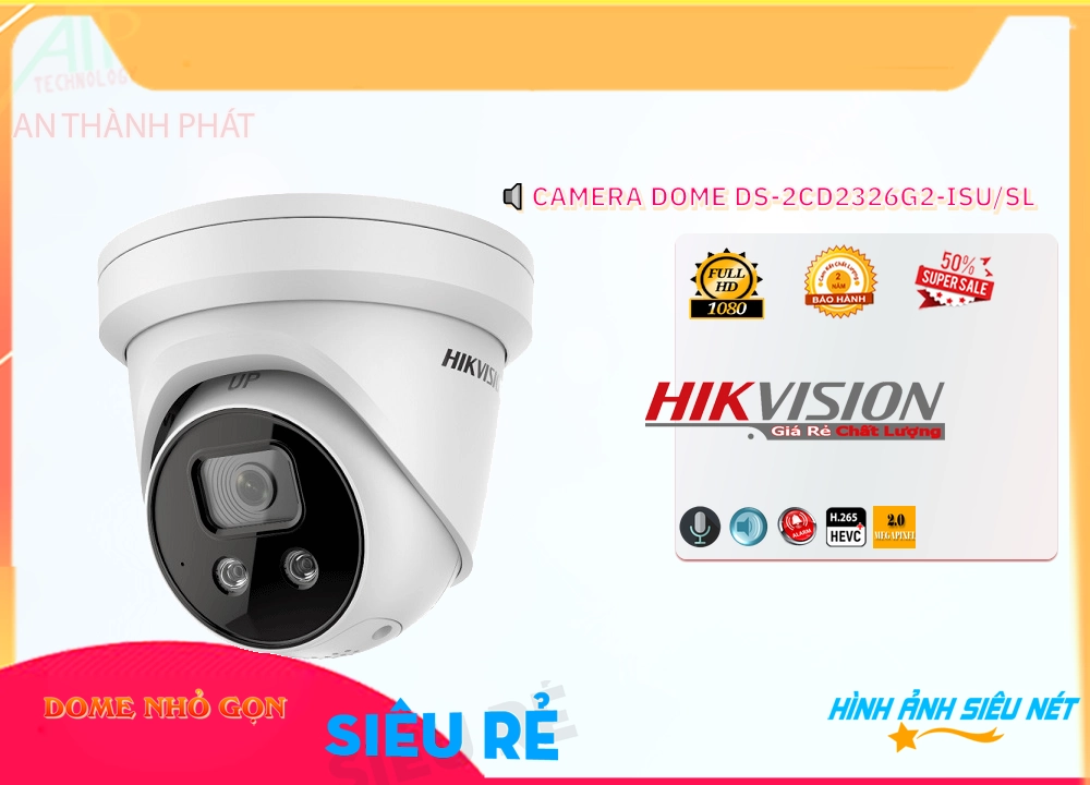 Camera  Hikvision DS-2CD2326G2-ISU-SL