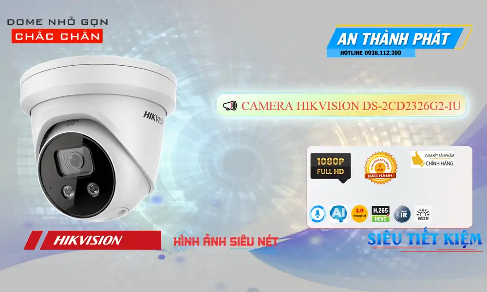 DS-2CD2346G2-ISU/SL Camera Cấp Nguồ Qua Dây Mạng Hikvision