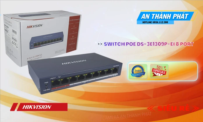 Switch Thiết bị nối mạng DS-3E1309P-EI/M Hikvision Switch Thiết bị nối mạng DS-3E1309P-EI/M Hikvision