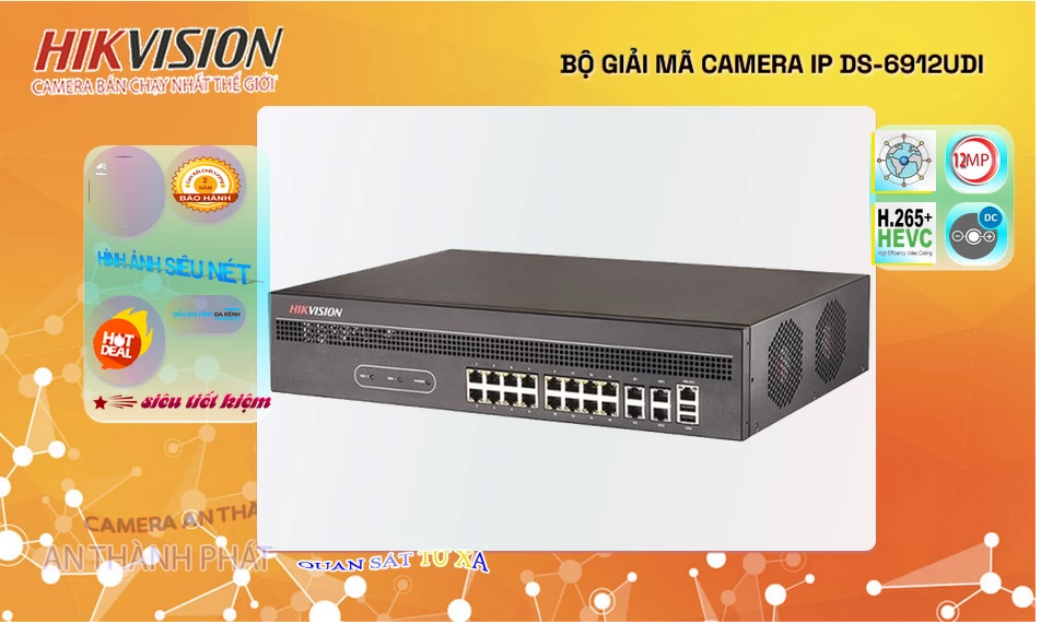 Đầu Ghi Camera Hikvision DS-6912UDI Tiết Kiệm Đầu Ghi Camera Hikvision DS-6912UDI Tiết Kiệm