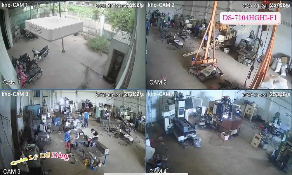 Đầu Ghi Camera DS-7104HGHI-F1 Hãng Hikvision giá rẻ chất lượng cao