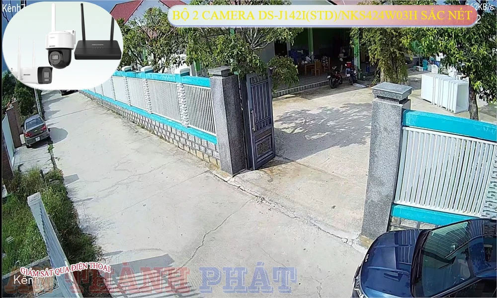 Bộ 2 Camera Giá Rẻ Hikvision DS-J142I(STD)/NKS424W03H