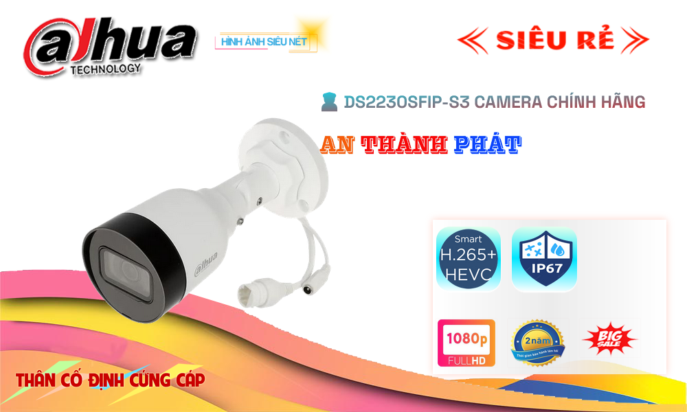 Camera  Dahua Sắt Nét DS2230SFIP-S3