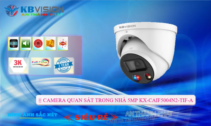 Camera IP Chức năng chuyên dụng Báo động qua điện thoại khi có chuyển động KBvision KX-CAiF5004N2-TiF-A Mẫu Đẹp Camera IP Chức năng chuyên dụng Báo động qua điện thoại khi có chuyển động KBvision KX-CAiF5004N2-TiF-A Mẫu Đẹp