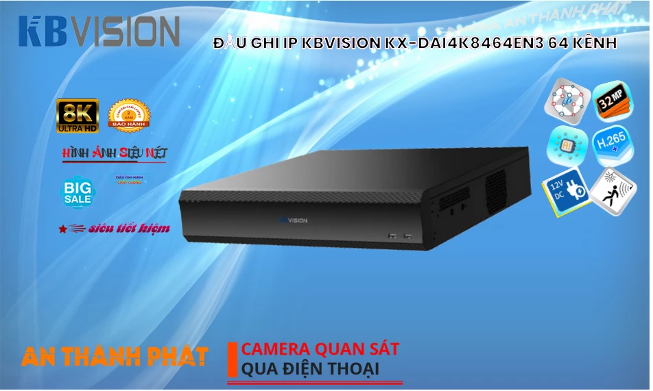 KX-DAi4K8464EN3 Đầu ghi Camera KBvision KX-DAi4K8464EN3 Đầu ghi Camera KBvision