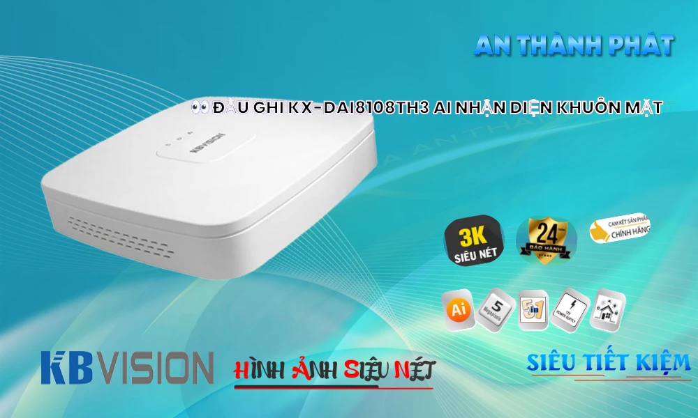 ✪  KX-DAi8108TH3 Đầu ghi Camera KBvision Đang giảm giá